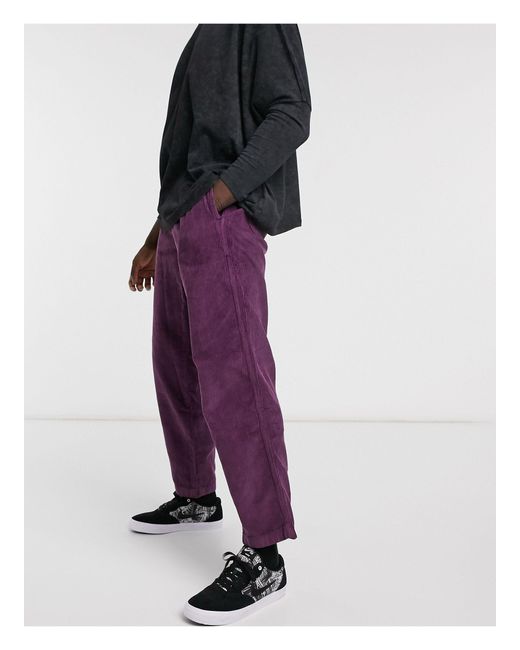 Obey Easy Corduroy Pants in Purple for 