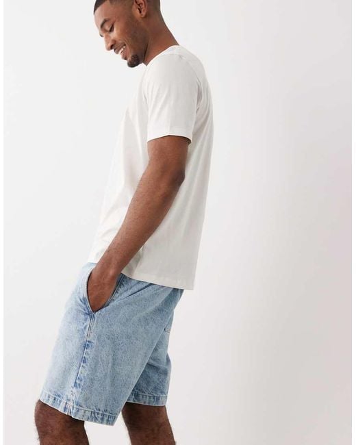 Boss White Hugo Boss Denim Shorts for men