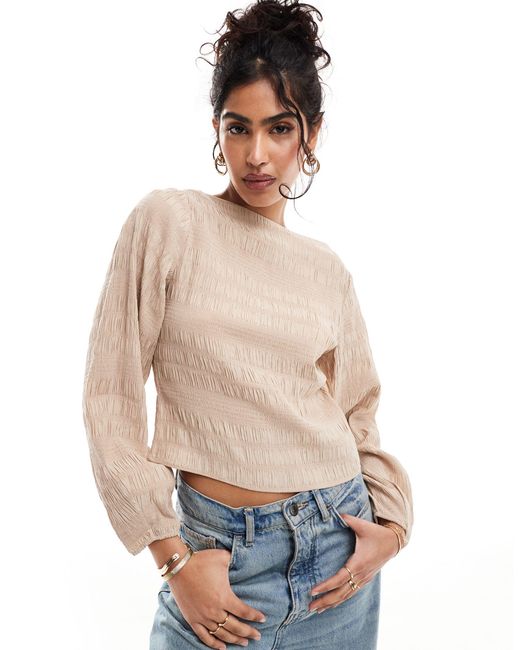 & Other Stories Natural Textured Blouse