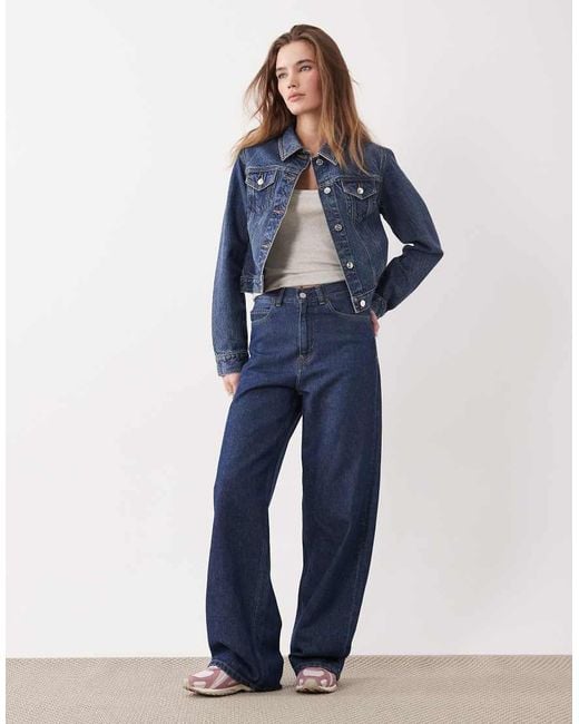 Miss Selfridge Blue Denim Girlfriend Jacket