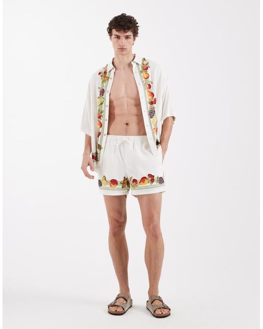 ASOS White Swim Shorts for men