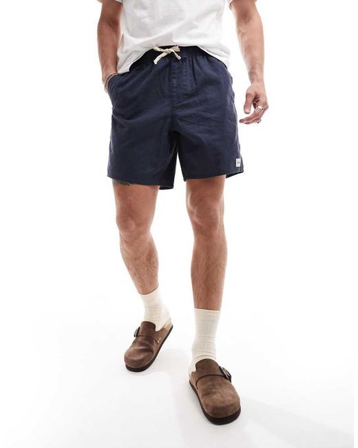 Rhythm Blue Classic Linen Jam Beach Shorts for men