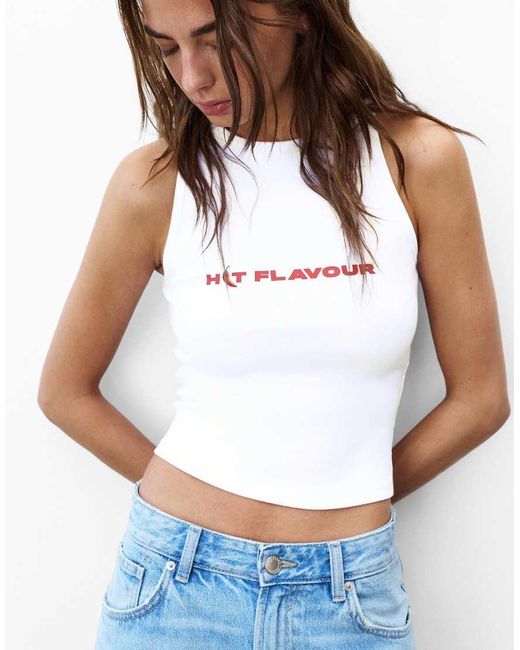 Pull&Bear White Chilli Tank Top