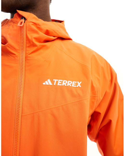 Adidas - terrex - giacca impermeabile per sport all'aperto di Adidas Originals in Orange da Uomo