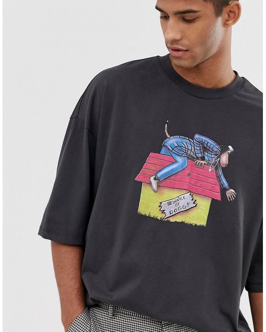 Hombre Ropa de Camisetas y polos de Camisetas de manga larga Camiseta gris extragrande ASOS de hombre de color Azul 