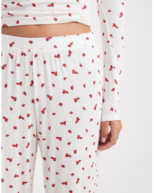 Cotton On White Sleep Recovery Wide Leg Pants