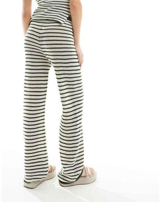 4th & Reckless Metallic Rafeli Crochet Knit Beach Pants