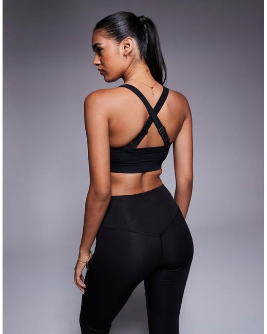 4505 Gray Icon Soft Touch Medium Support Soft Touch Square Neck Sports Bra