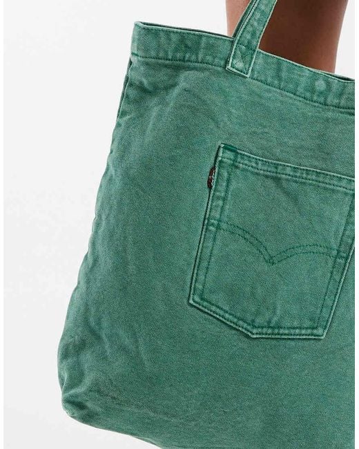 Levi's Green Back Pocket Denim Tote Bag