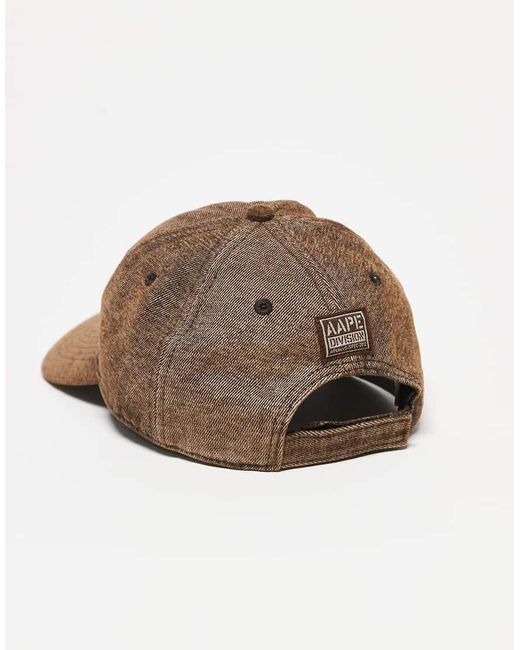 Aape By A Bathing Ape Brown Aape By A Bathing Ape Patchwork Baseball Cap