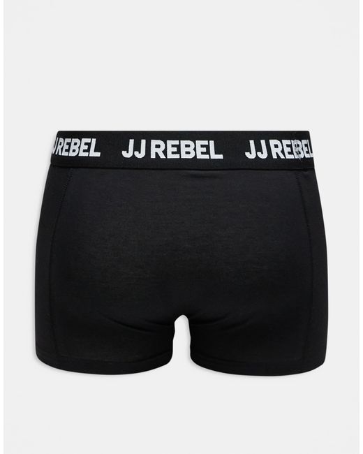 JJ Rebel Black 3 Pack Trunks for men