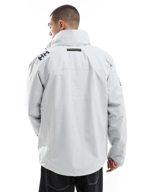 Helly Hansen Gray Crew Hooded Midlayer Sailing Jacket 2.1 for men