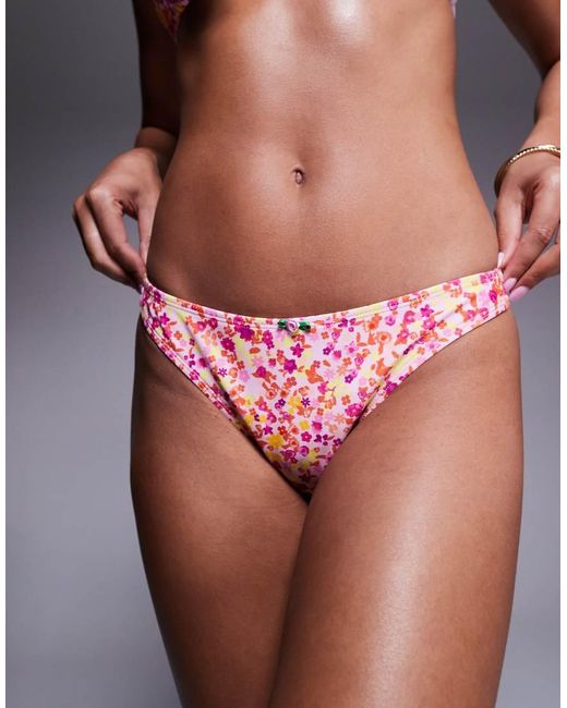 The Frolic Multicolor Exclusive Double Binding Bikini Bottom Co-ord