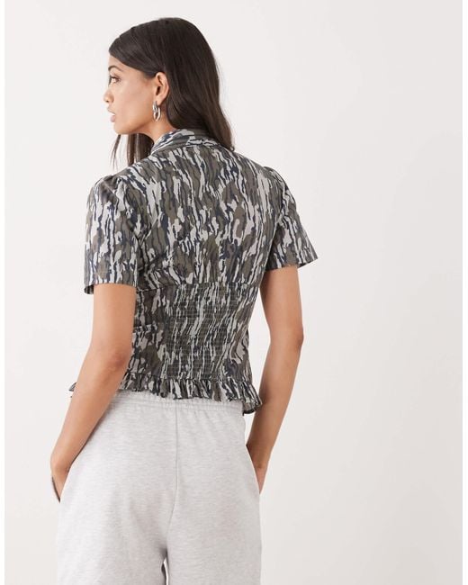 Collusion Multicolor Cinched Waist Shirt