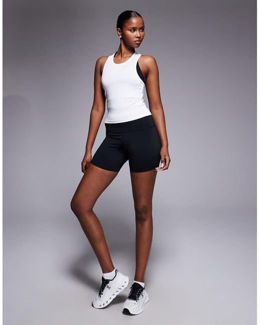 4505 Blue Active Slightly Cropped High Neck Singlet