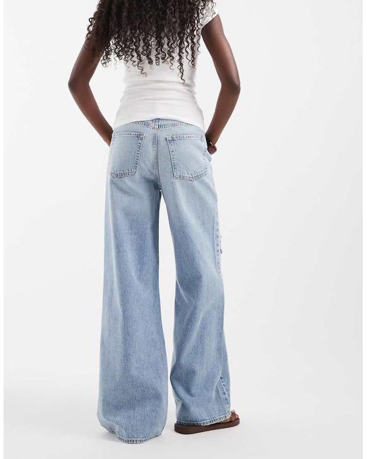 JJXX Blue Oslo Wide Leg Distressed Jeans