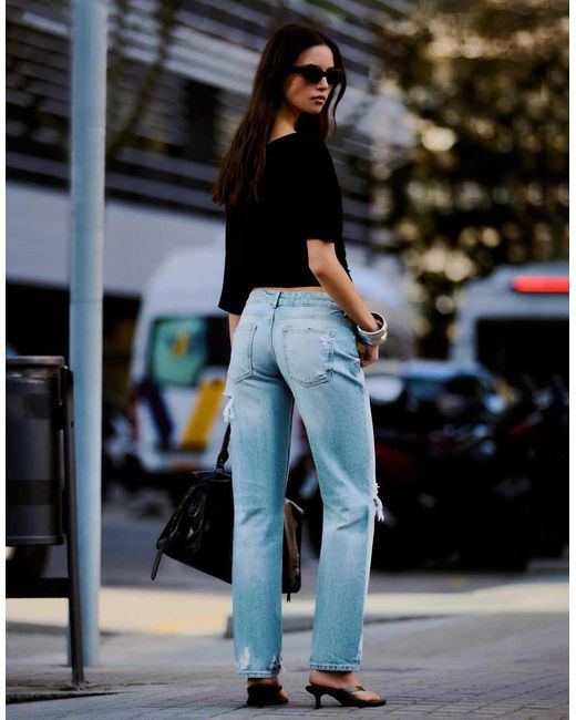 Bershka Black Low-rise Jeans