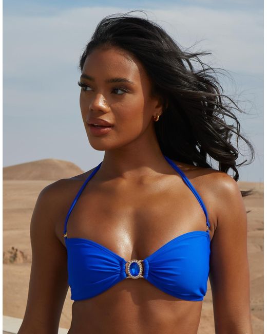 Moda Minx Blue X Savannah-shae Richards Amour Bandeau Bikini Top