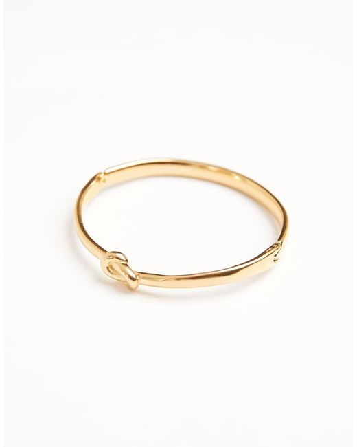 ASOS Black Waterproof Stainless Steel Bangle With Knot Detail
