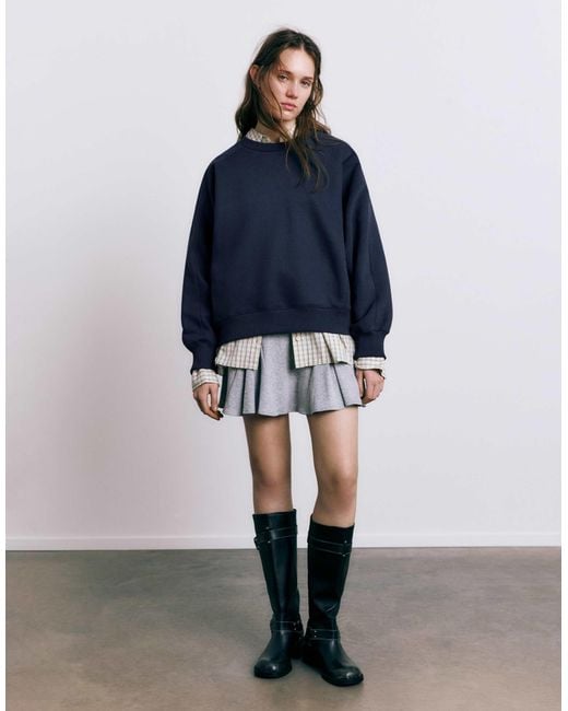 Pull&Bear Blue – oversize-sweatshirt