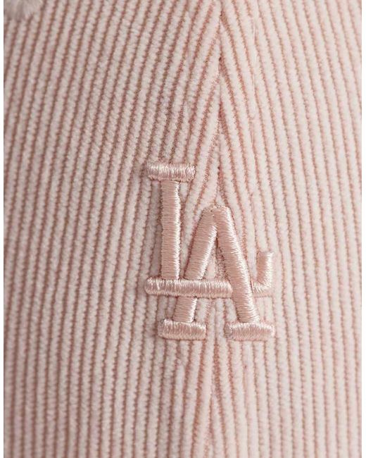 KTZ Pink La Dodgers 9Forty Mini Logo Cord Cap