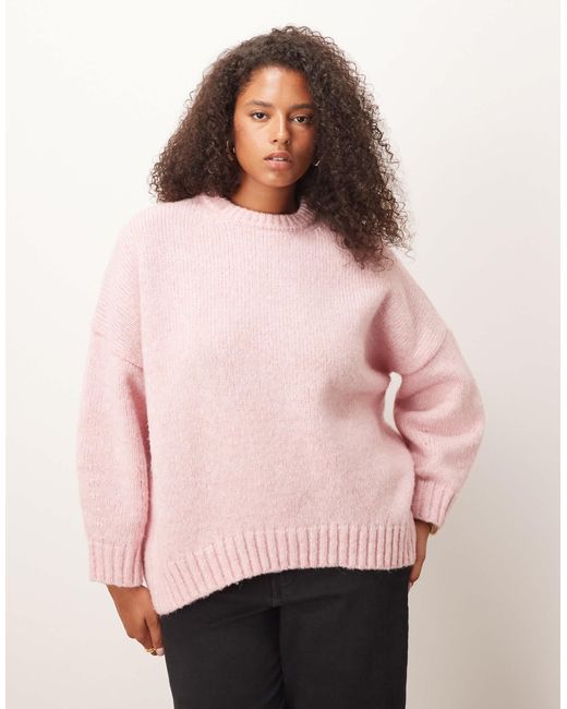 ASOS Pink Asos design curve – oversize-pullover