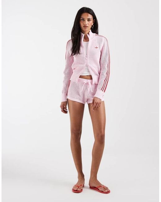 Adidas Originals Pink Crochet Track Top