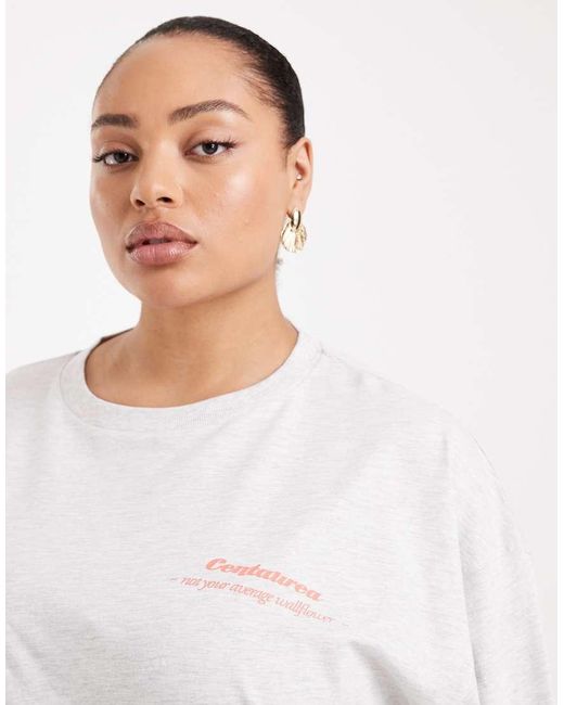ASOS Pink Asos Design Curve Long Sleeve T-Shirt With Floral Graphic