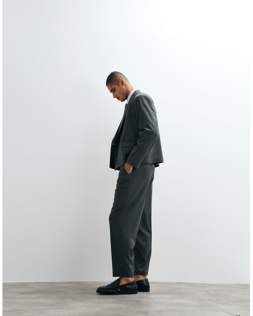 ASOS Green Oversized Tapered Suit Trousers for men