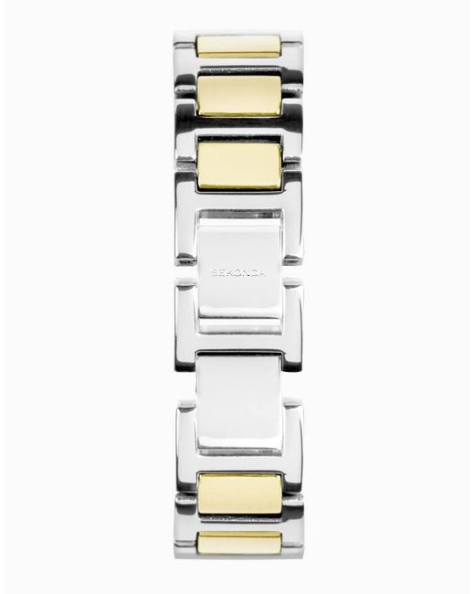 Sekonda Metallic Colette 22Mm Rectangular Two Tone Analogue Watch