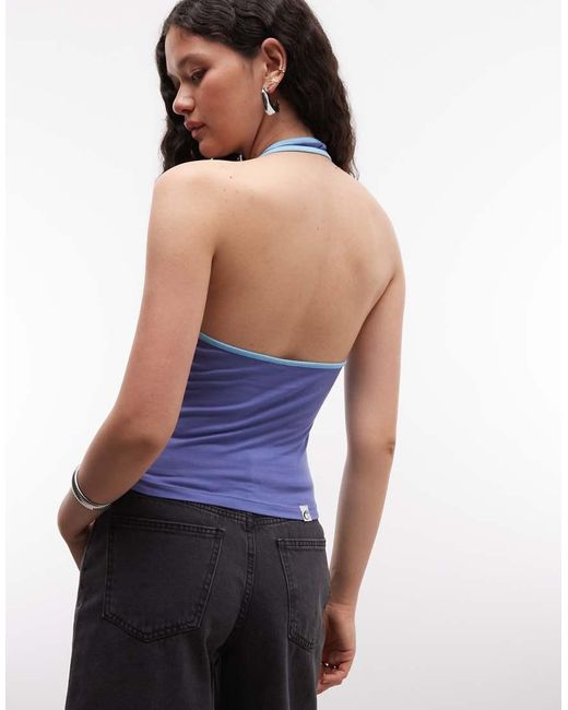 Collusion Blue Sports Halter Neck