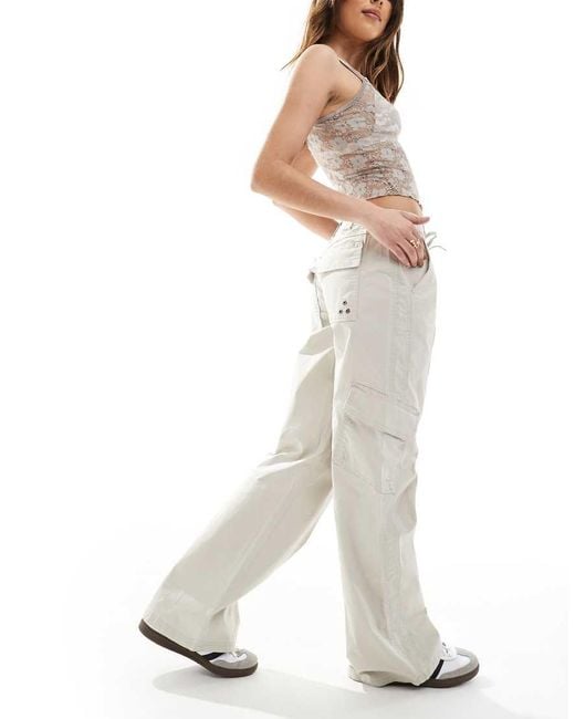 Cotton On White Cotton On Low Rise Cargo Pant
