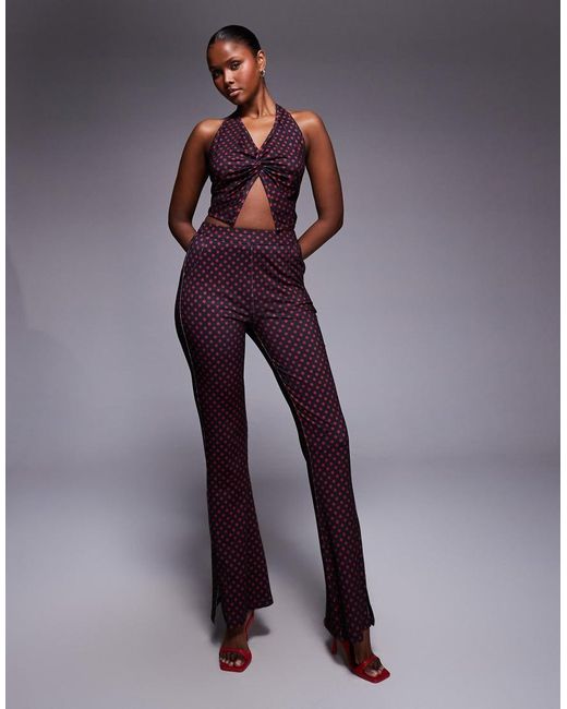 Liquor N Poker Purple Dazed Halter Neck Top Co-Ord