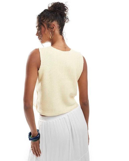 Gilet Allacciato Sul Davanti di Threadbare in Natural