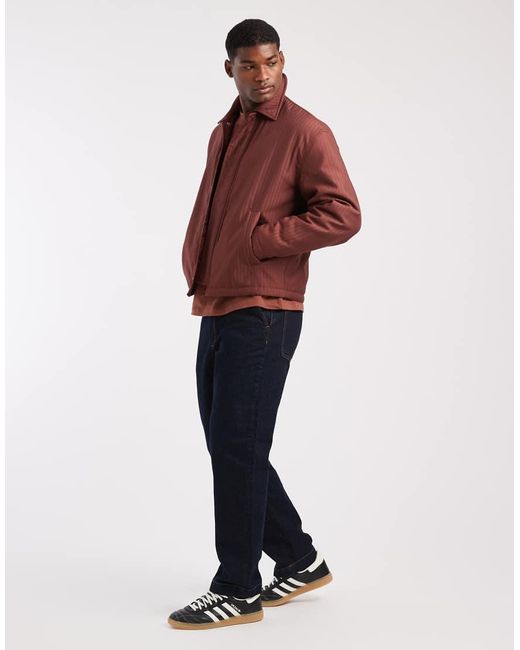ASOS Red Harrington Jacket for men