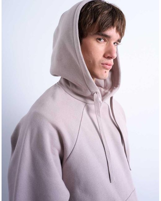 Topman Purple Boxy Fit Hoodie for men