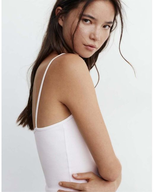 Pull&Bear White Fine-strap Top
