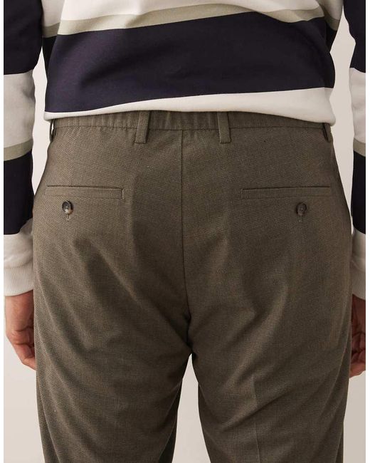 Mango Natural Pleat Front Adjustable Waist Trousers for men