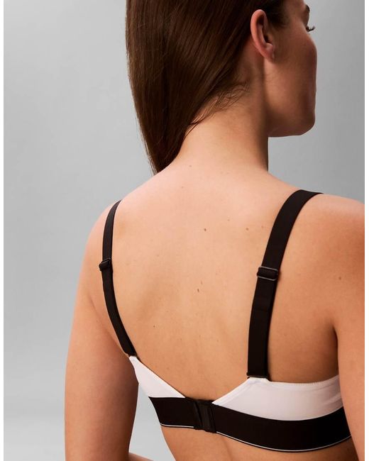 Calvin Klein Brown Graphic Logo Lightly Lined Bralette