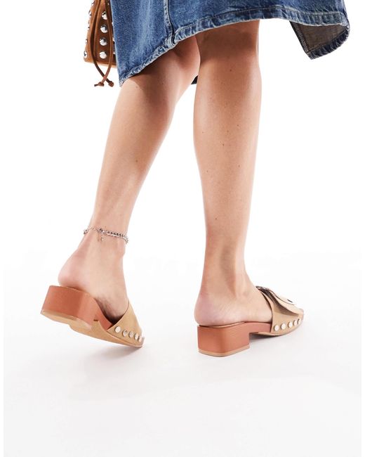 London Rebel Pink Heeled Sandal With Buckle Detail