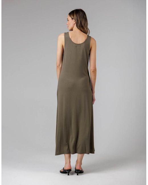 French Connection Green Sleeveless Scoop Neck Flowy Maxi Dress