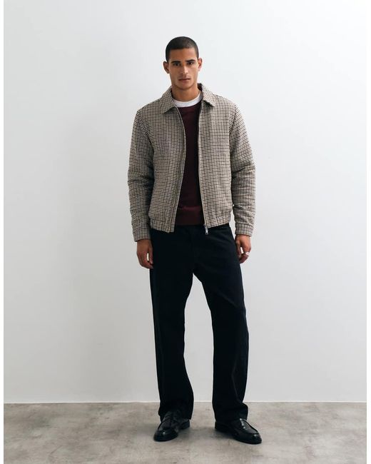 Threadbare Jack Met Kraag Van Imitatiewol in het Gray voor heren