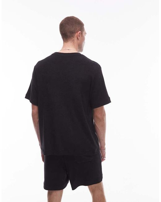 ARKET Blue Pure Cotton Terrycloth Oversized T-shirt for men
