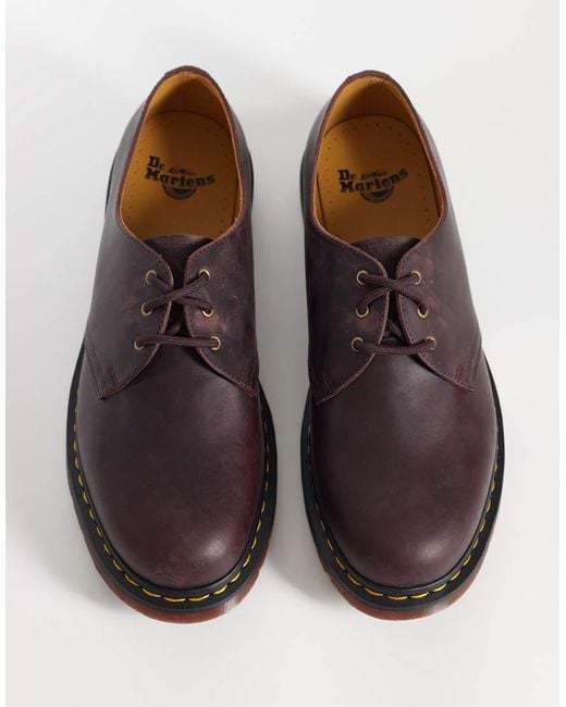 Dr. Martens Brown 1461 3 Eye Shoes for men
