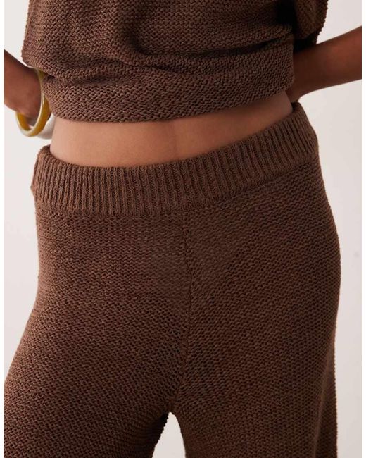 ASOS Brown Knitted Tape Trouser Co-Ord
