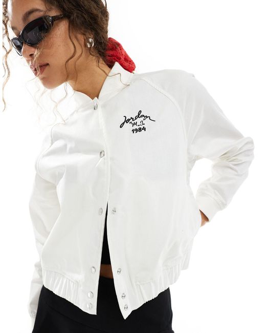Nike White Jordan Varsity Jacket
