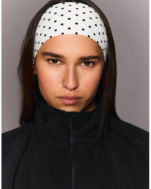 Bershka Black Pack Of 2 Polka Dot Hairbands