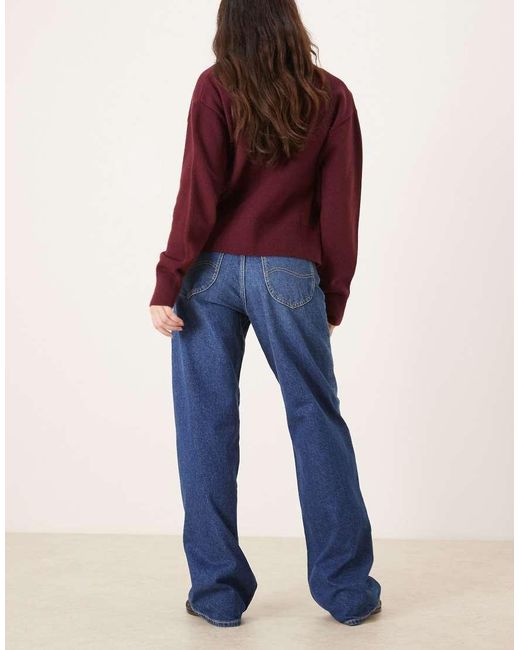 Lee Jeans Blue Rider Loose Wide Leg Jeans