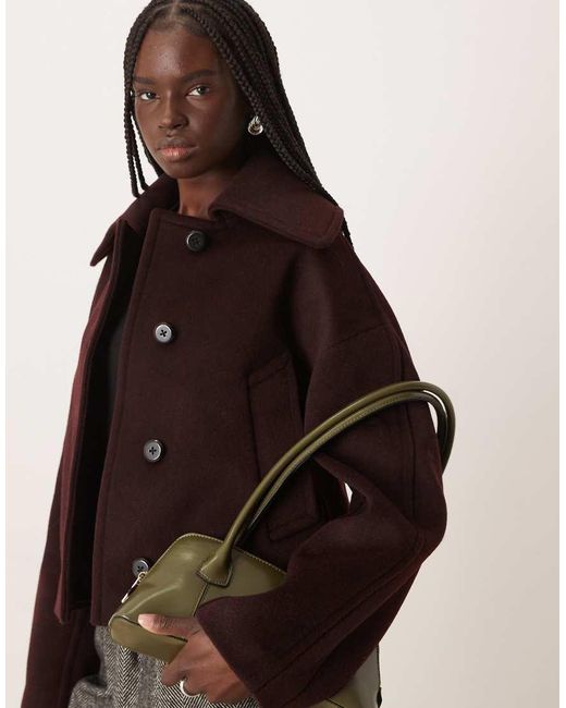 Mango Brown Short Tailo Jacket