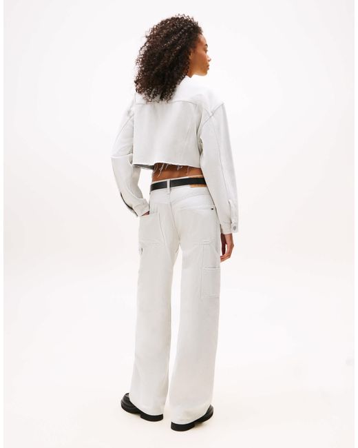Tommy Hilfiger White – cropped jeansjacke